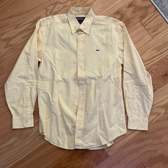 Vineyard Vines Whale Shirt Button Down Yellow - Picture 1 of 3